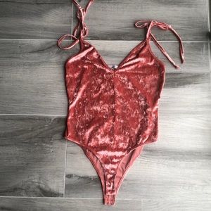 Charlotte Russe velvet bodysuit